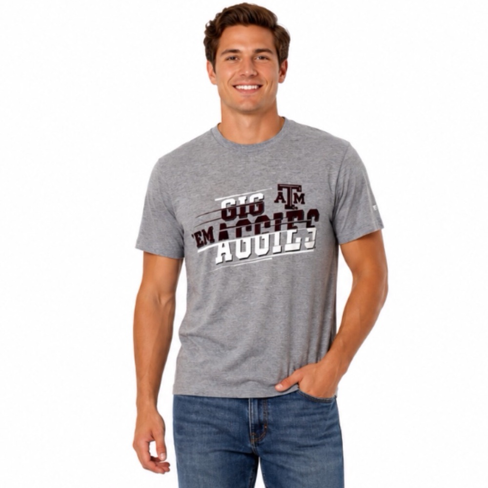 Texas A&M Aggies T Shirt Size Small Gray Gig Em Champion Brand New Soft SEC